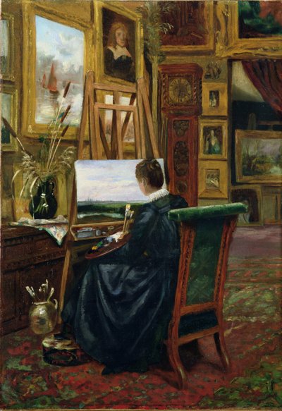 Een vrouwelijke kunstenaar, 1887 door Mary Churchill